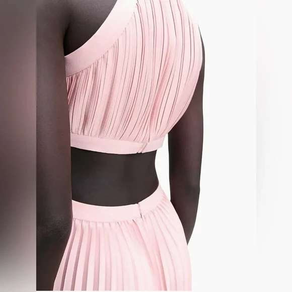 MAJE PLEATED MIDI DRESS - Picture 7 of 9